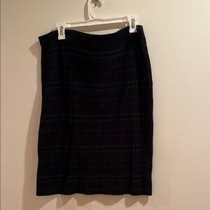 Elie Tahari Black Textured Pencil Skirt Size XL